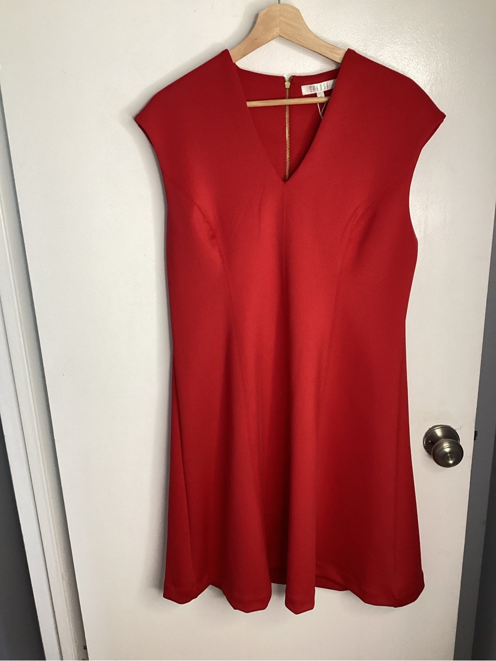 Spense Red Sleeveless V-Neck Mini Dress 14